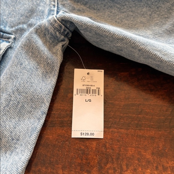 Gap Denim Utility Shirt Jacket Light Indigo Size Large - Picture 9 of 16